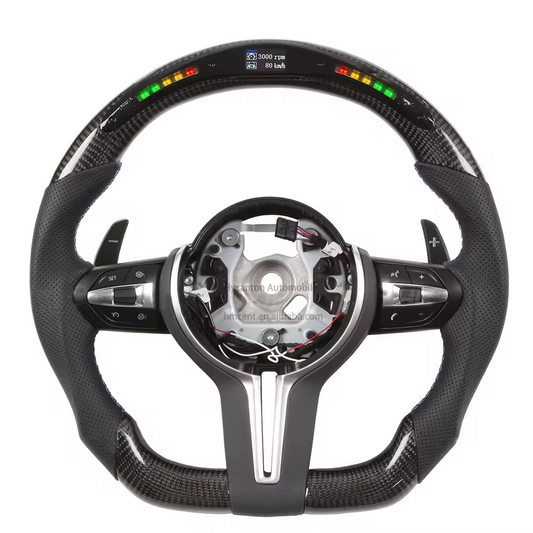 Bmw F series LED carbon fiber leather steering wheel by FOXY