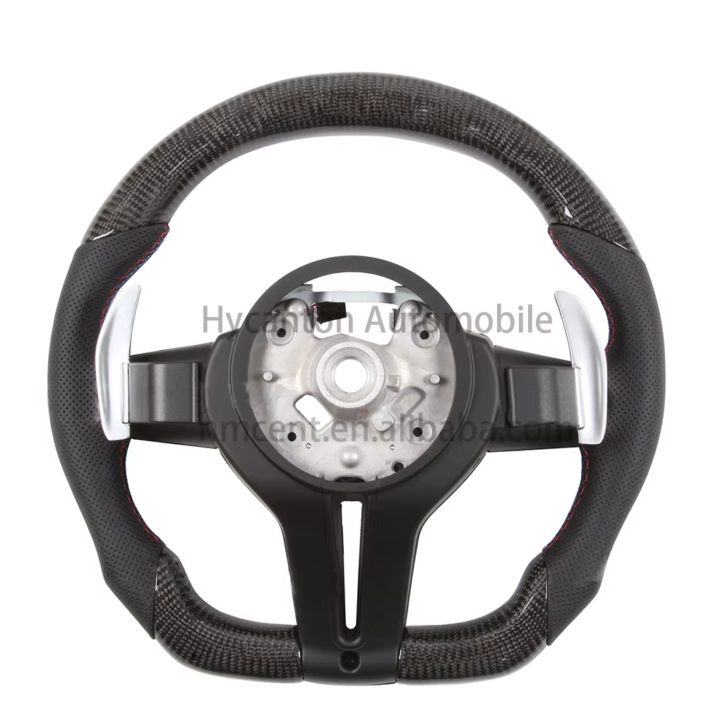 Bmw F series LED carbon fiber leather steering wheel by FOXY.