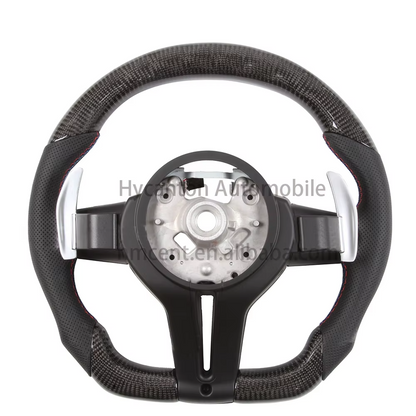 Bmw F series LED carbon fiber leather steering wheel by FOXY.
