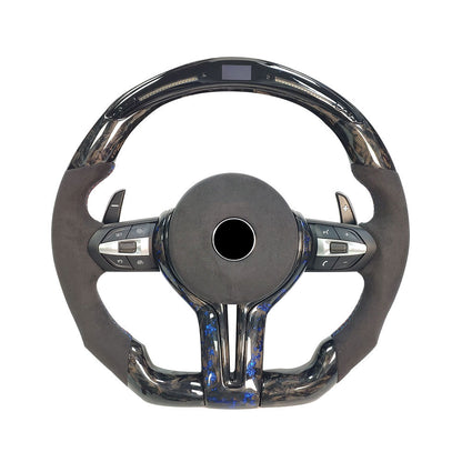Bmw F series LED carbon fiber leather steering wheel by FOXY.